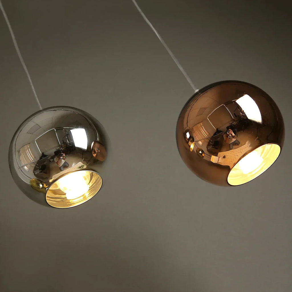 DecorBites™ Golden Ball Glass Pendant Light LED Kitchen Living Room Cafe Hanglamp