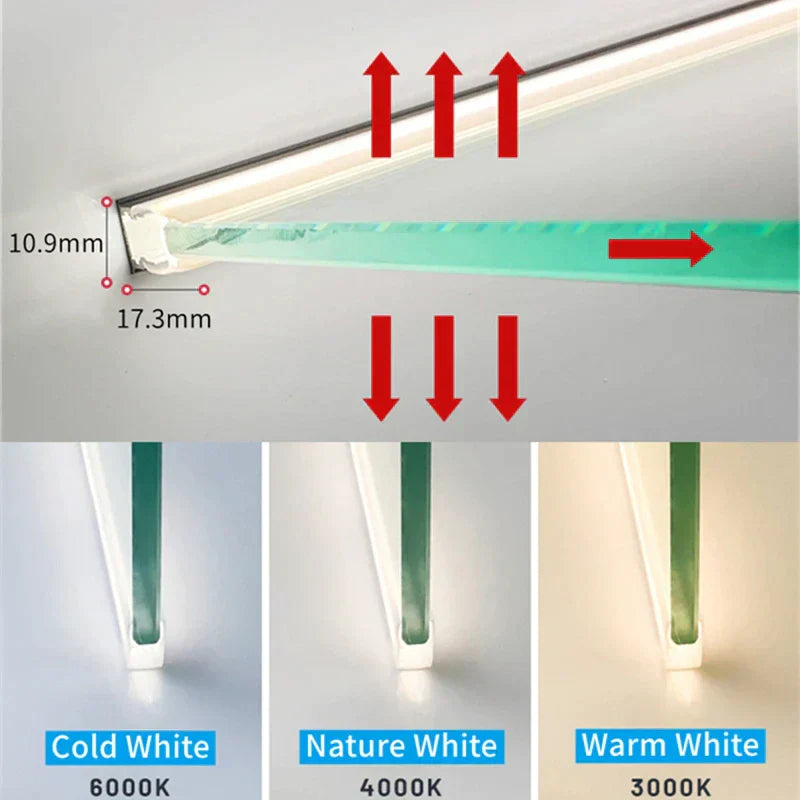 Lampe LED pour bar de meuble DecorBites™ pour étagère en verre de 8 mm avec bande lumineuse