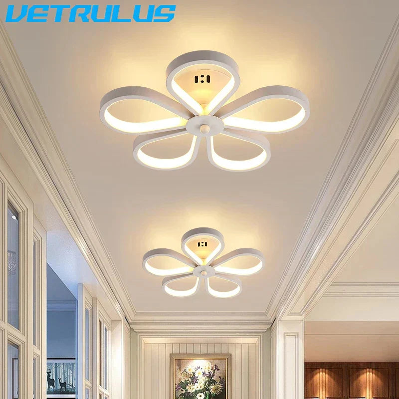 DecorBites™ Acrylic Flower Twisted LED Chandelier Ceiling Lamp for Living Room, Hotel Decor