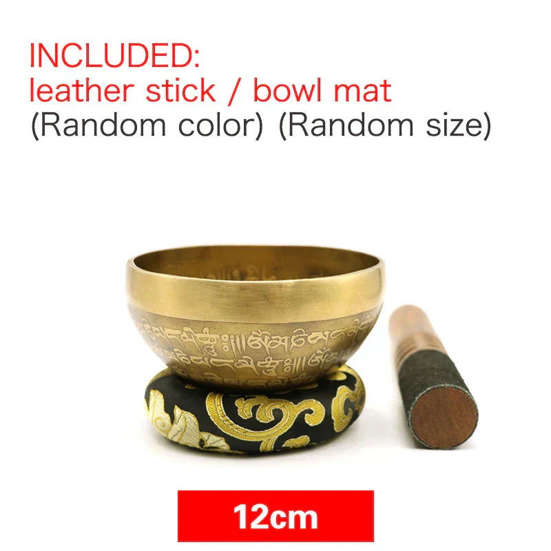 DecorBites™ 24cm Tibetan Singing Bowl for Yoga Music Therapy and Meditation