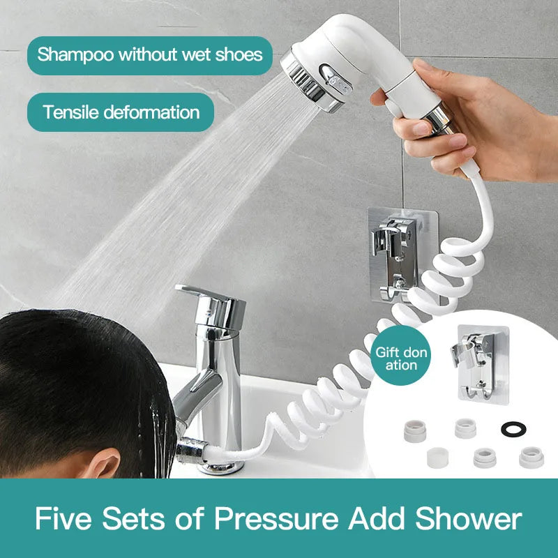 DecorBites™ 3 Modes White Water Faucet Handheld Shower Nozzle for Bathroom and Kitchen