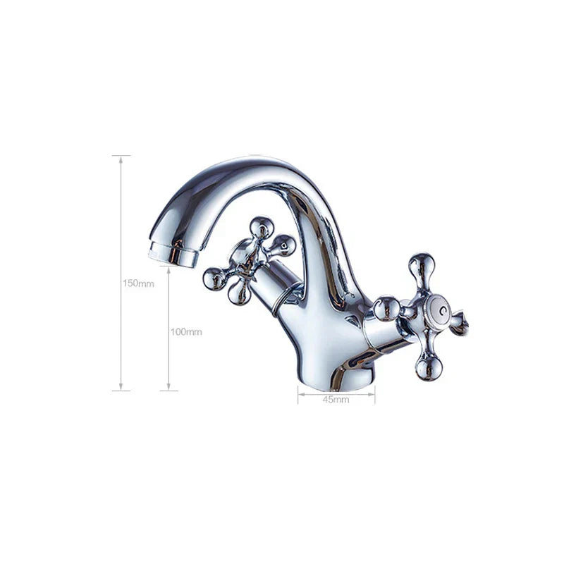 DecorBites™ Dual Cross Handle Bidet Faucet for Kitchen Bathroom Toilet
