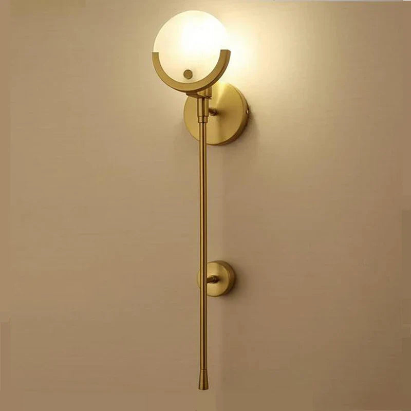 DecorBites™ Golden Marble Wall Lamp Luxury Living Room Bedroom Decor Sconce