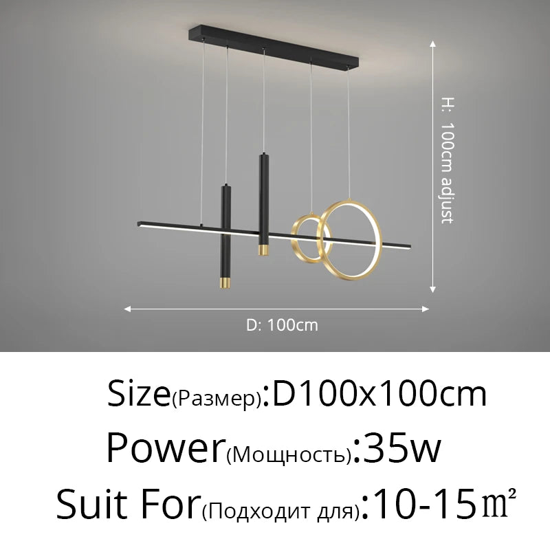 Nordic Contemporary Metal LED Pendant Light
