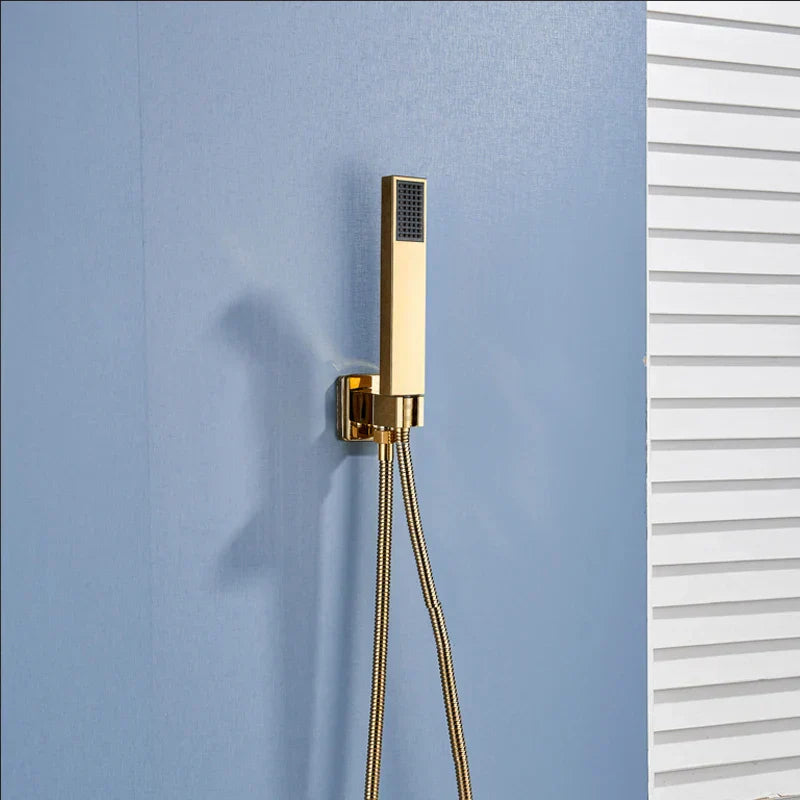 نظام دش Gold Digital Display من DecorBites™ مع صنبور حوض الاستحمام