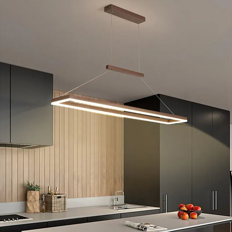 DecorBites™ Gold Aluminum LED Chandelier Acrylic Deco Design for Bedroom Kitchen Island