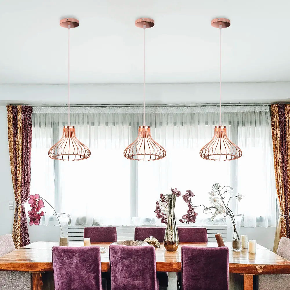 DecorBites™ مصابيح متدلية صناعية E27 LED مصباح معلق إضاءة عصرية للمنزل