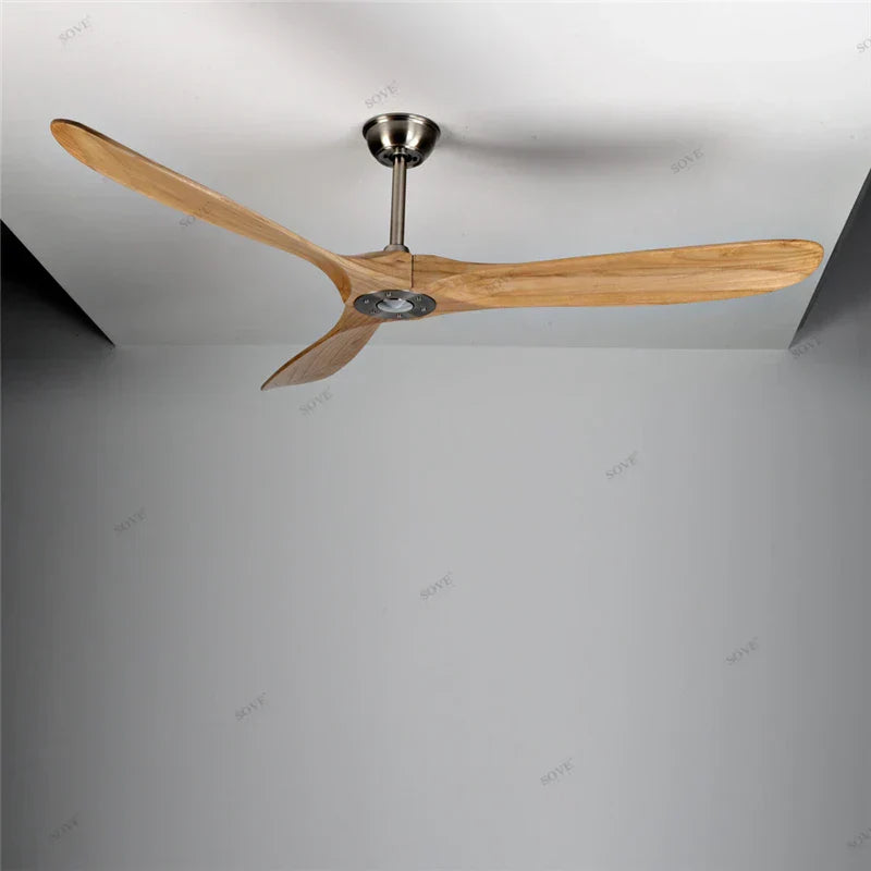 DecorBites™ 60" Solid Wood DC Ceiling Fan with Remote Control