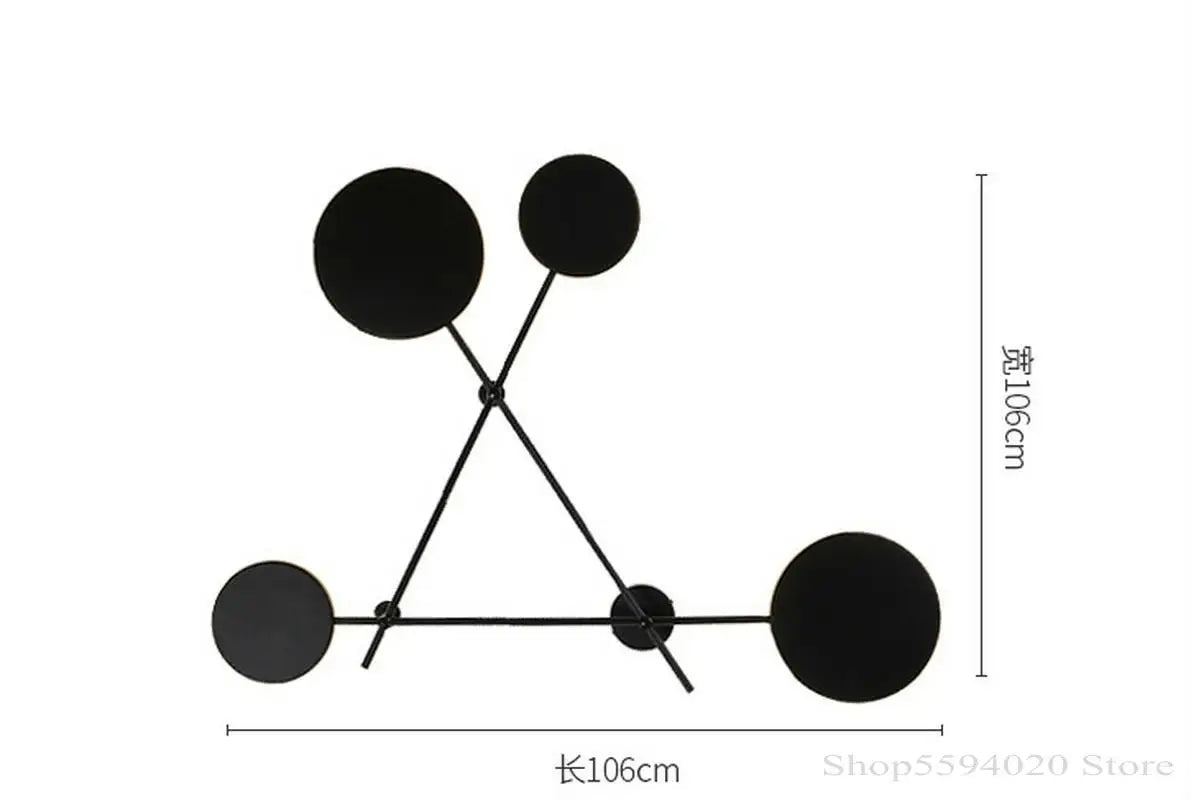 DecorBites™ Geometric Iron Wall Lamp: Modern Nordic Design, LED, Living Room & Bedroom Décor