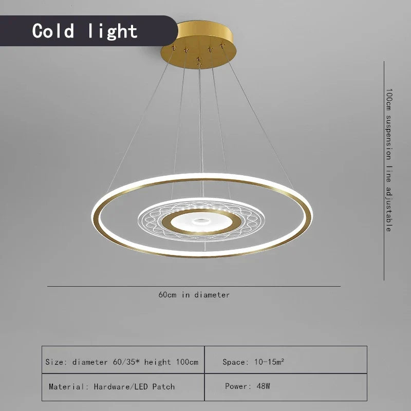 DecorBites™ Acrylic Remote Control Chandelier: Modern Nordic Lighting for Home Decor