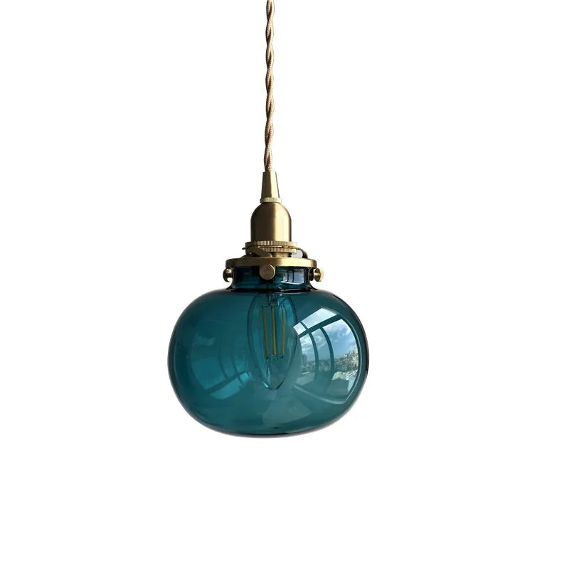 DecorBites™ Glass Ball Pendant Light: Nordic Modern LED Lamp for Bedroom and Bathroom