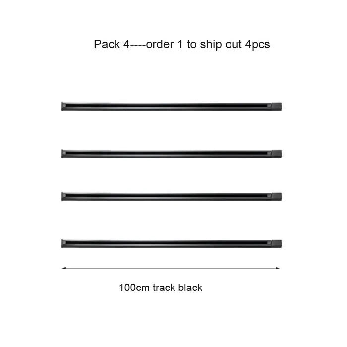 DecorBites™ 100cm Black White Track for Track Lights Aluminum Rail Part