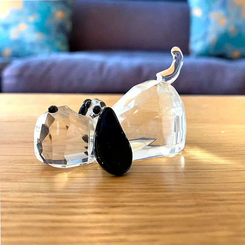 DecorBites™ Crystal Puppy Dog Glass Animal Figurine Collectible Home Decor Gift