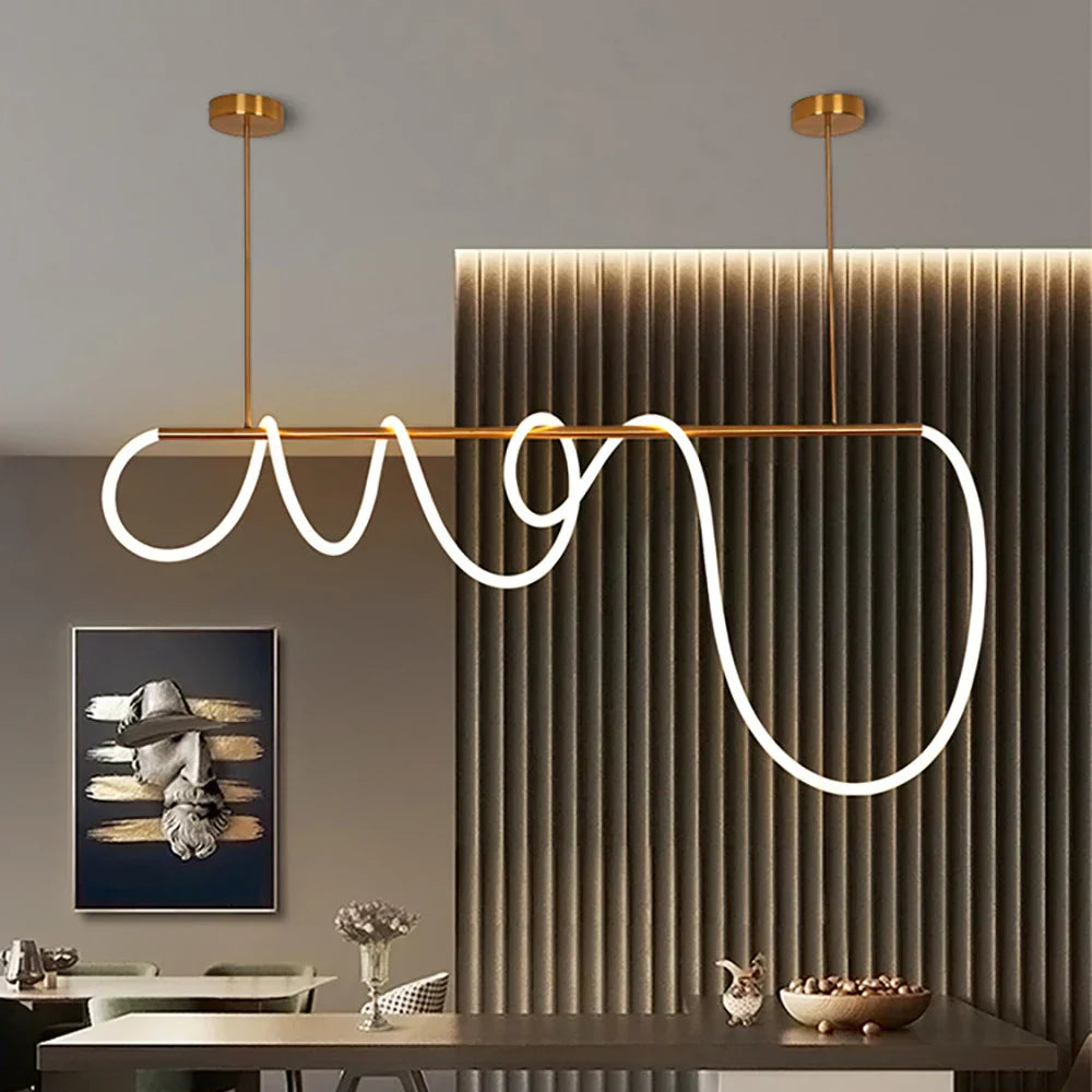 DecorBites™ 360° Luminous LED Pendant Lights: Modern & Stylish Indoor Hanging Lamp for Living Room & Restaurant