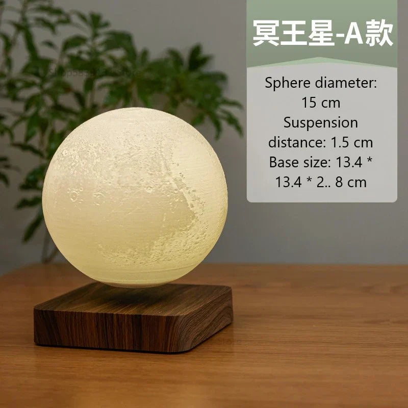 DecorBites™ Levitating Moon Lamp: LED Touch Night Light for Bedroom Decor & Gift