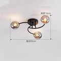 DecorBites™ Glass Bulb LED Ceiling Light Fixture for Modern Living Room and Kitchen