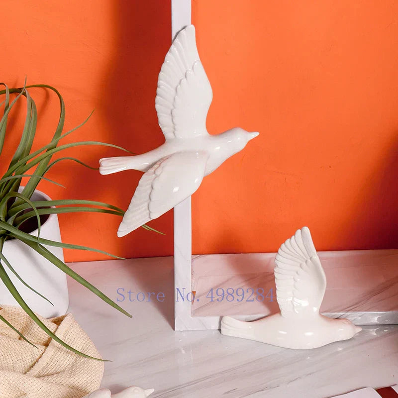 DecorBites™ ديكور حائط عصري ذهبي على شكل طائر إكسسوار حمام