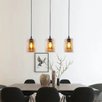 Nordic Smoky Gray Glass Pendant Light