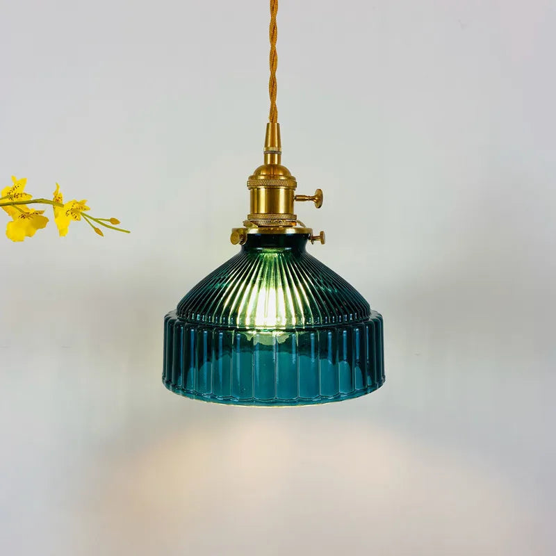 DecorBites™ Glass Hanging Lamp with Switch: Modern Nordic Copper Pendant Light Fixtures