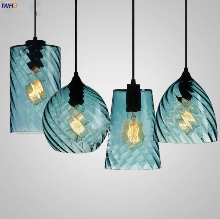 مصباح تعليق DecorBites™ الزجاجي بتقنية LED: إضاءة معلقة بتصميم نورديك عصري للمنزل أو المقهى أو البار