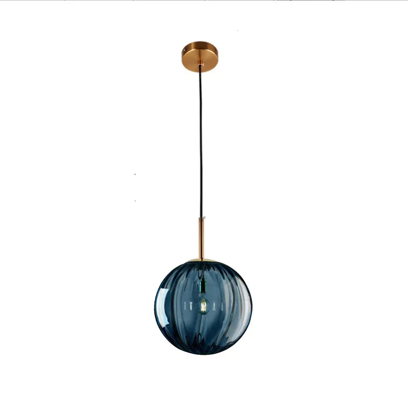 مصباح DecorBites™ المعلق الكروي الزجاجي: إضاءة LED نورديكية عصرية للمنزل والمطعم وغرفة المعيشة