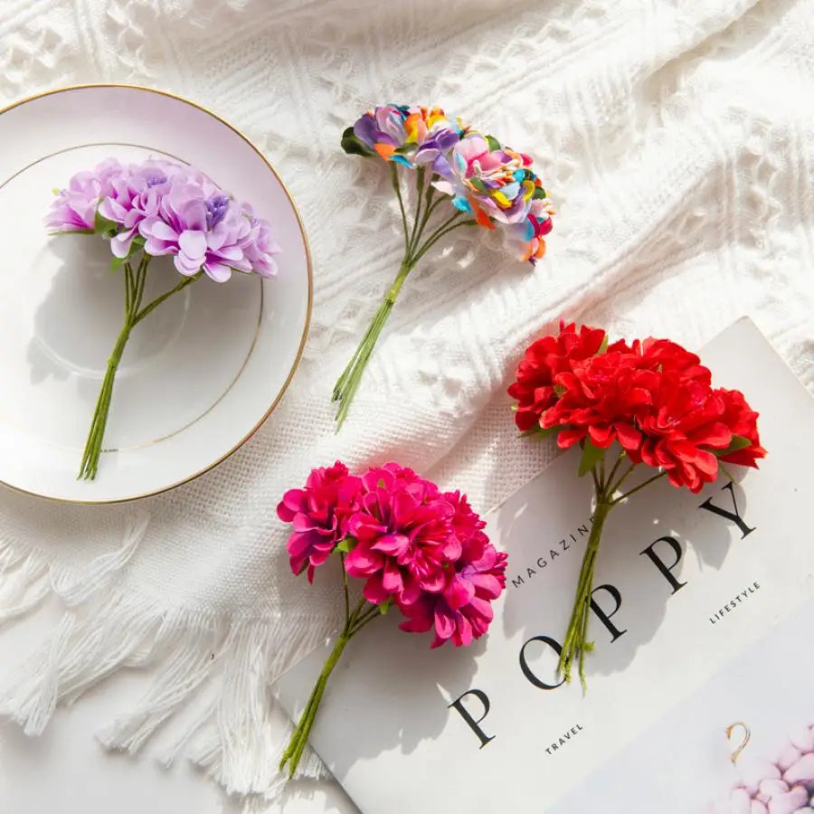 DecorBites™ Artificial Flower Stamen Bouquet for Wedding, DIY, Party Decor, Home, Scrapbooking