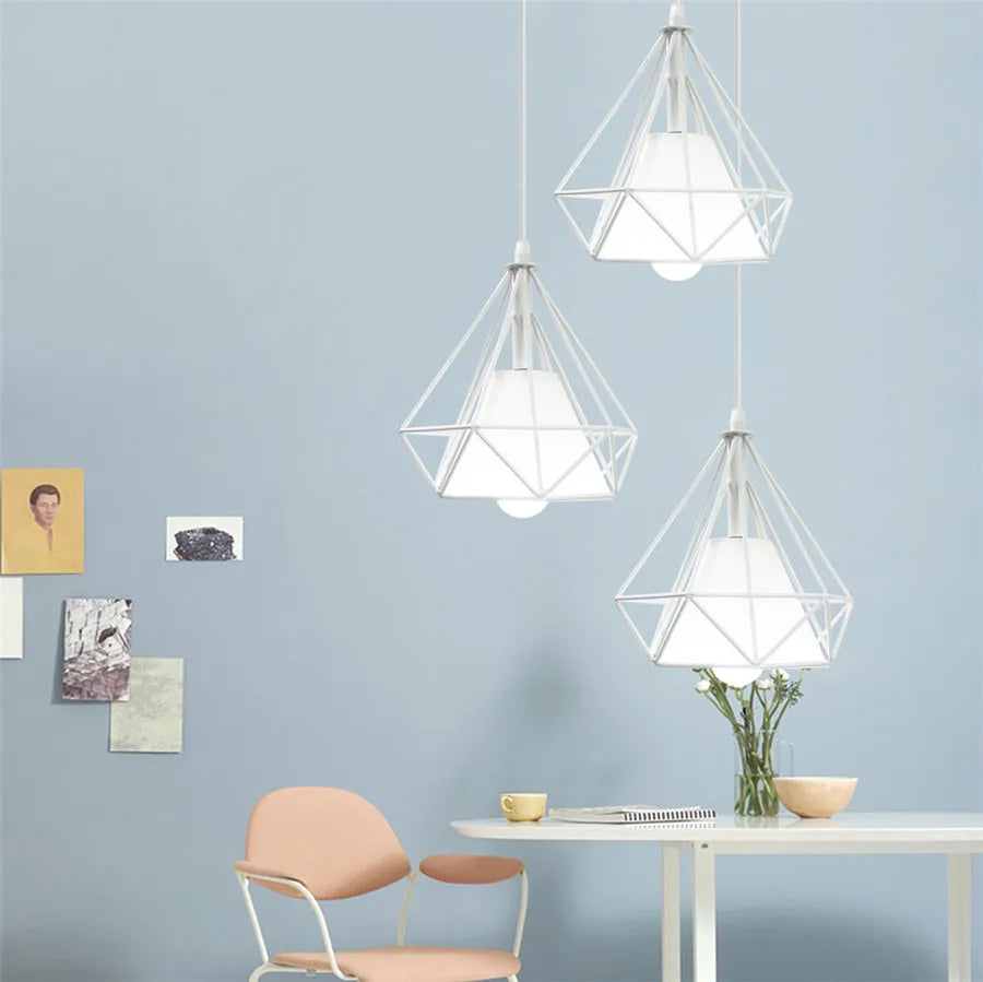 ثلاثي فوانيس الإضاءة المعلقة DecorBites™ Diamond لغرفة الطعام والمطبخ الحديثة