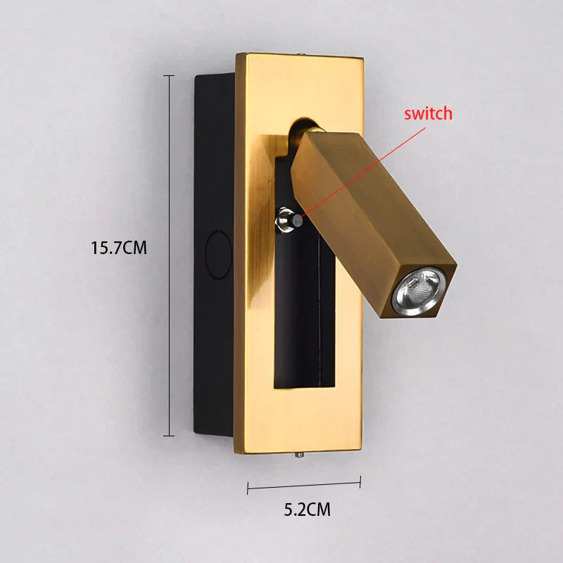 DecorBites™ LED Wall Lamp: Rotatable Aluminum Sconces for Home and Hotel Bedroom-Living Room Decor