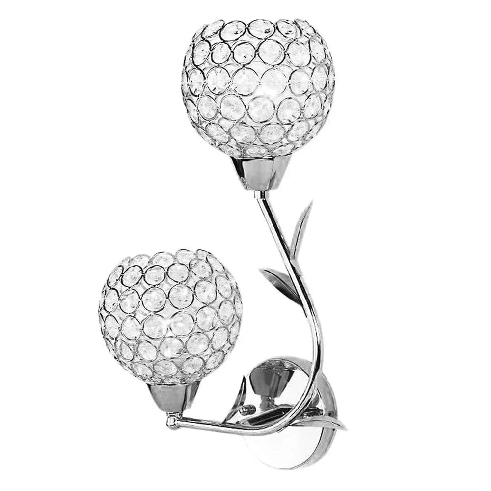 DecorBites™ Crystal Wall Sconce: Modern Bedside Wall Lamp for Home Decor