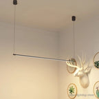 Black Linear Metal LED Pendant Light