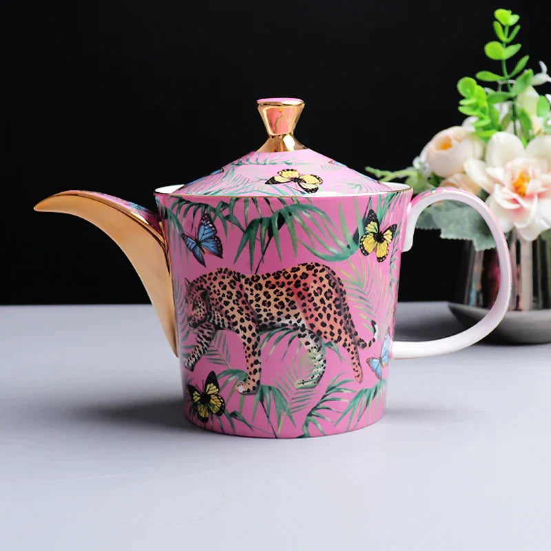 DecorBites™ Jungle Animals Bone China Coffee Mug Set for Tea Lovers and Office Use