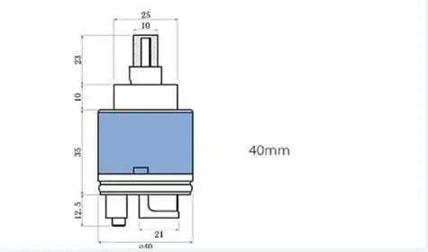 DecorBites™ 35/40mm Ceramic Faucet Cartridge for Kitchen Bathroom Tap - Water Saving