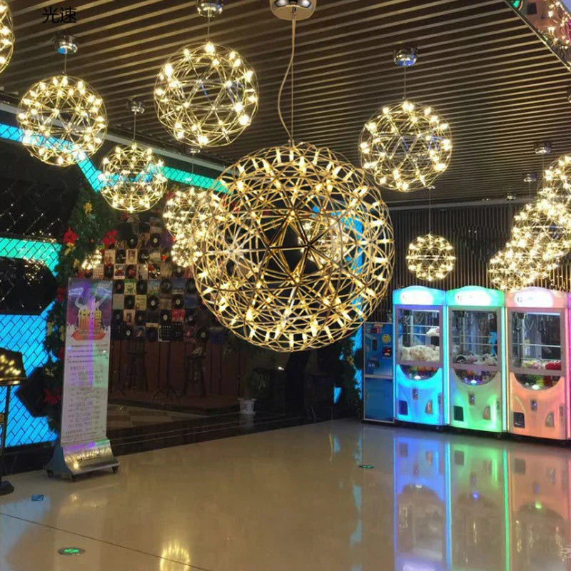 DecorBites™ مصابيح Gypsophila Sparkball المعلقة – تركيبات إضاءة داخلية لغرفة المعيشة والمقهى