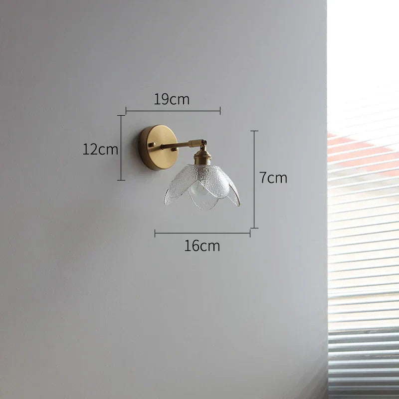 DecorBites™ Gray Glass LED Bathroom Mirror Sconce Wall Lamp Lighting