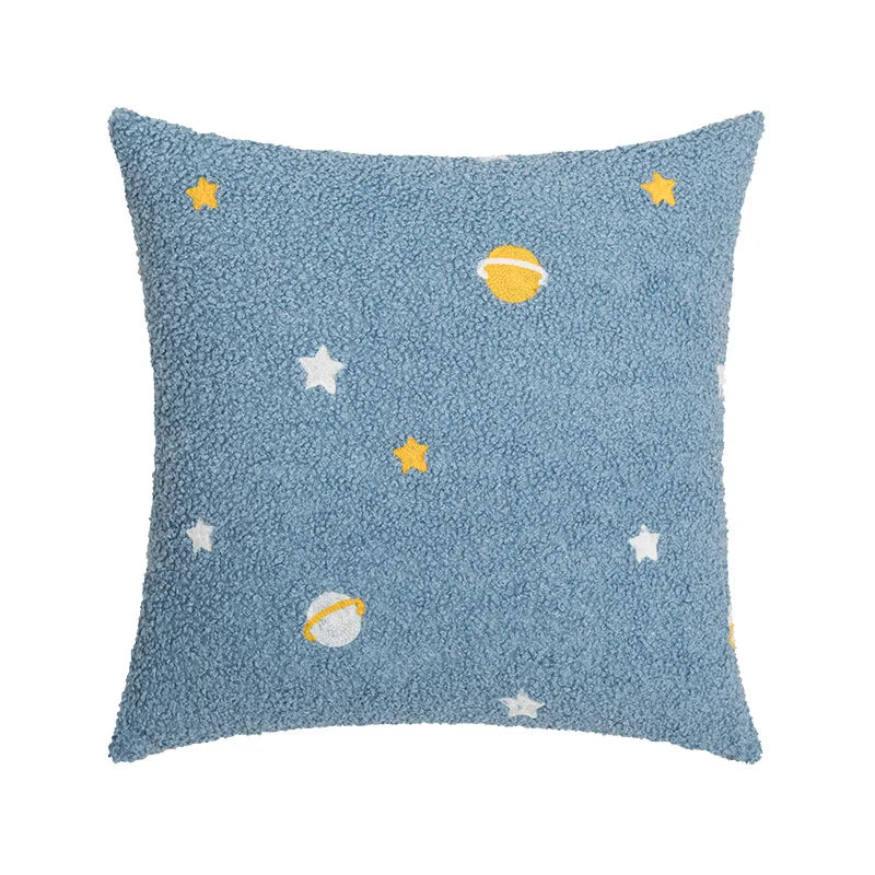 DecorBites™ Fluffy Comfort Pillow Cover 45x45cm Avocado Green Cream Blue Home Decor