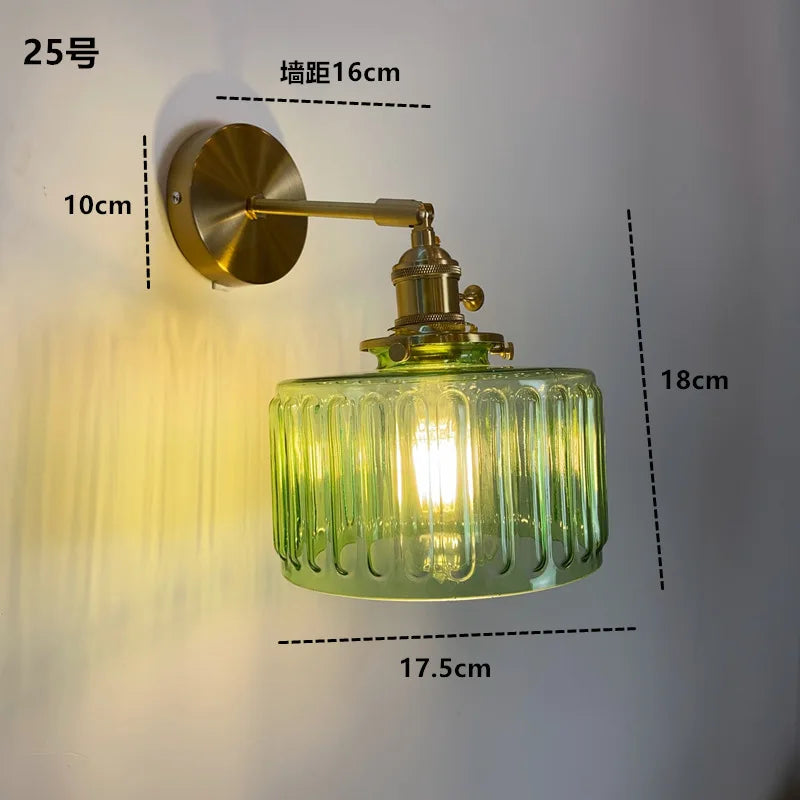 DecorBites™ Clear Glass LED Wall Sconce | Modern Copper Bathroom Mirror Stair Light
