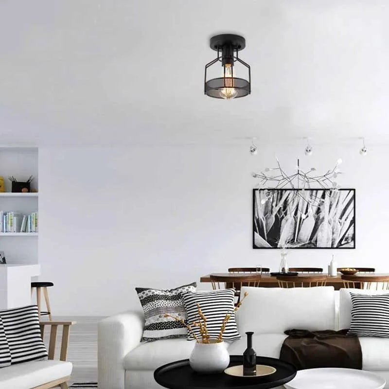 DecorBites™ مصباح سقف صناعي قديم للفنادق والبار وديكور المنزل