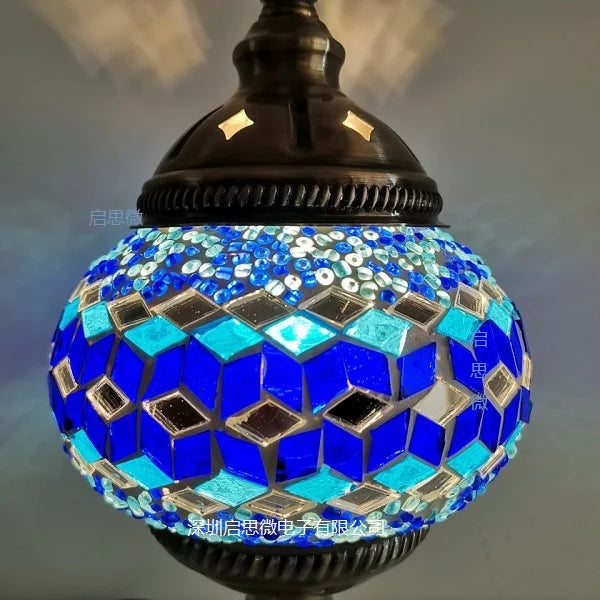 Handmade Turkish Mosaic Glass Pendant Light