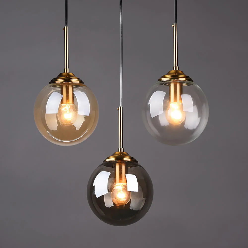 DecorBites™ Glass Ball Pendant Lamps: Modern Lighting for Bar, Restaurant, Bedroom