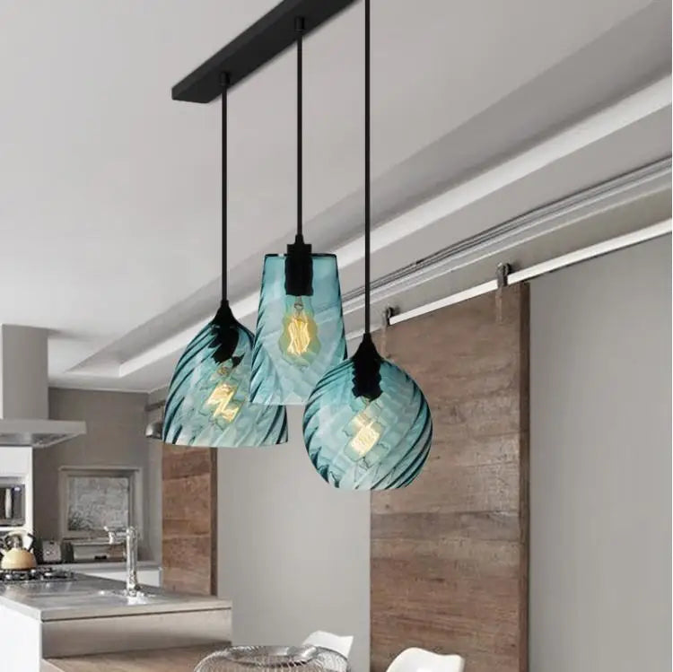 مصباح تعليق DecorBites™ الزجاجي بتقنية LED: إضاءة معلقة بتصميم نورديك عصري للمنزل أو المقهى أو البار