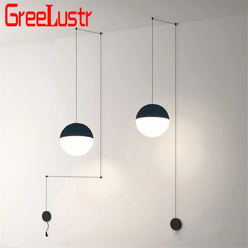 DecorBites™ Geometric Glass Ball LED Pendant Chandelier Ceiling Lamp for Living Dining Bedroom