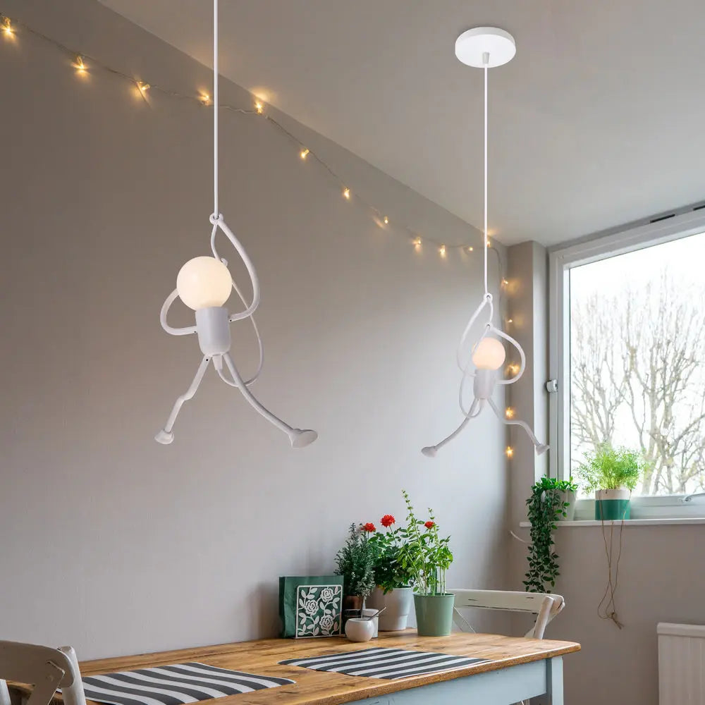 مصابيح معلقة صناعية من DecorBites™: مصابيح LED عصرية معلقة لديكور المنزل وغرفة المعيشة والمطبخ