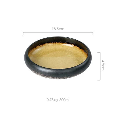 DecorBites™ Elegant Ceramic Sushi Plate - Handcrafted Japanese Style