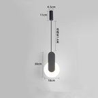Nordic Minimalist Metal Bedside Pendant Light