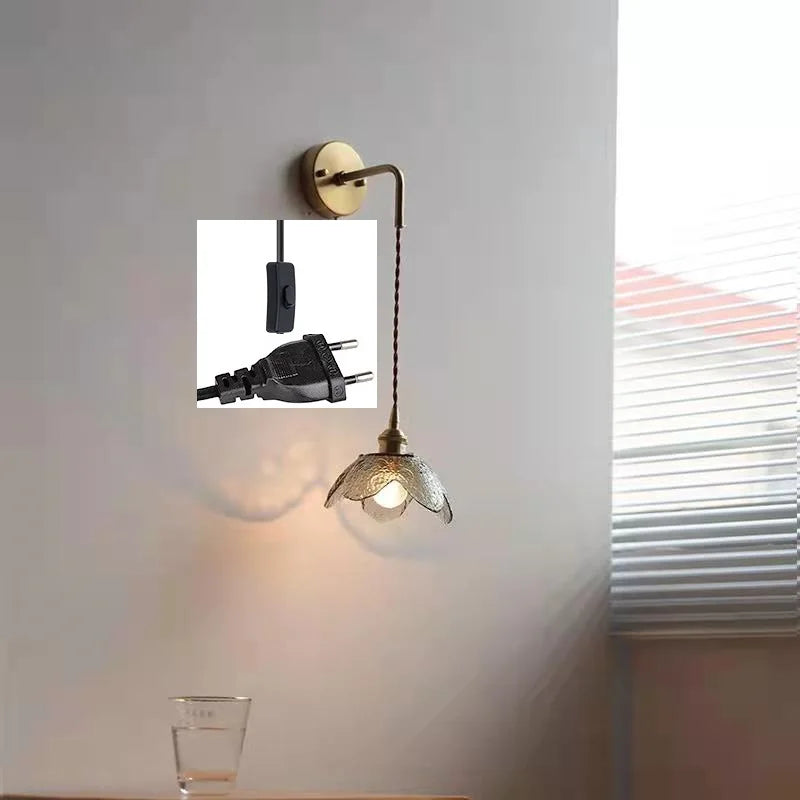 DecorBites™ Gray Glass LED Bathroom Mirror Sconce Wall Lamp Lighting