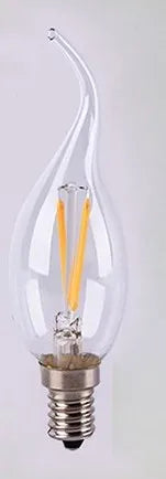 DecorBites™ Frosted E14 LED Candle Crystal Lamp Warm White Retro Filament Bulb