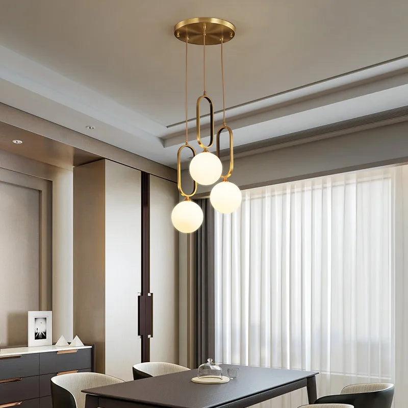 DecorBites™ مصباح قلادة كروي بتقنية LED للديكور العصري الفاخر في غرف النوم والمطابخ والمكاتب وغير ذلك الكثير