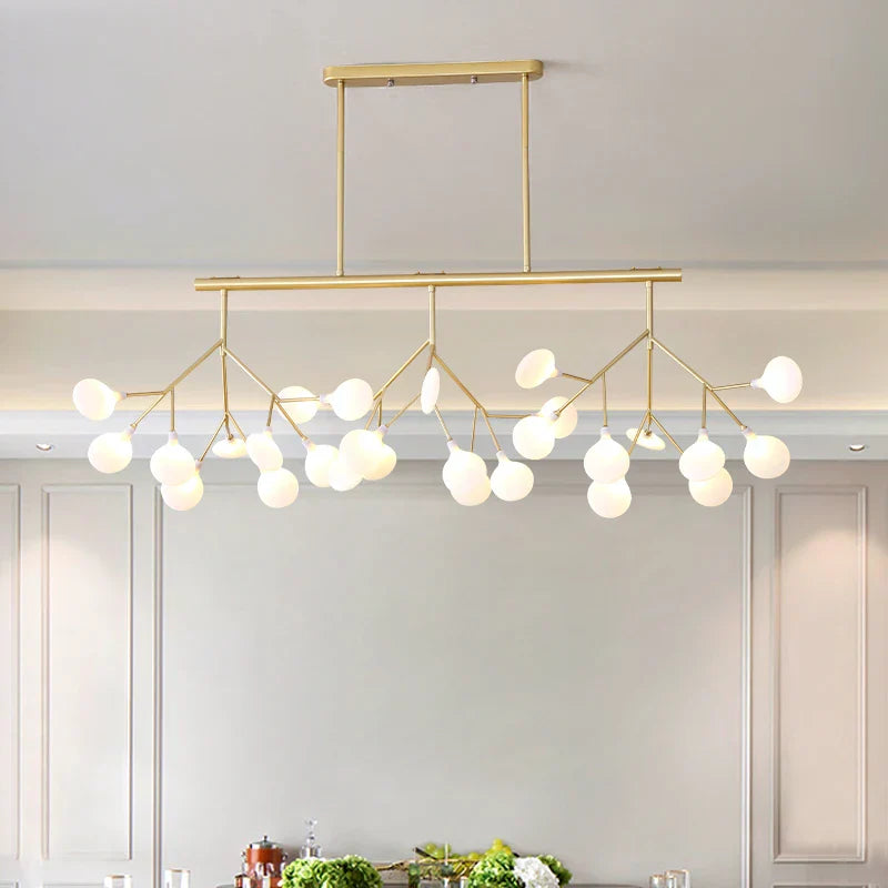 DecorBites™ ثريا Linear Firefly: إضاءة أنيقة على شكل غصن شجرة لديكور المنزل