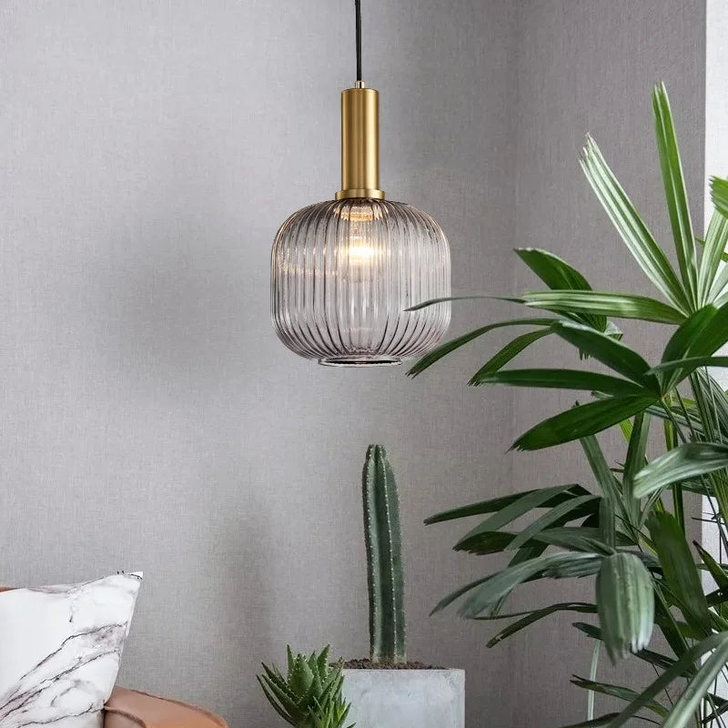 DecorBites™ مصابيح قلادة زجاجية: مصباح تعليق للمطبخ وغرفة النوم بتصميم نورديك