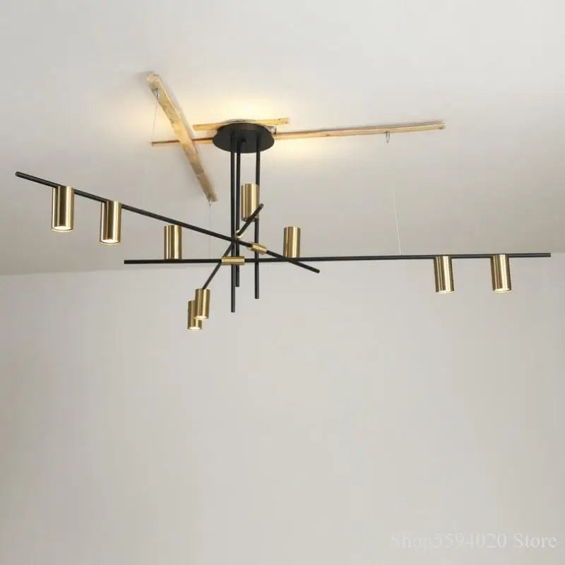 DecorBites™ Gold Chandelier Light Modern Designer Art Living Room Dining Room E27